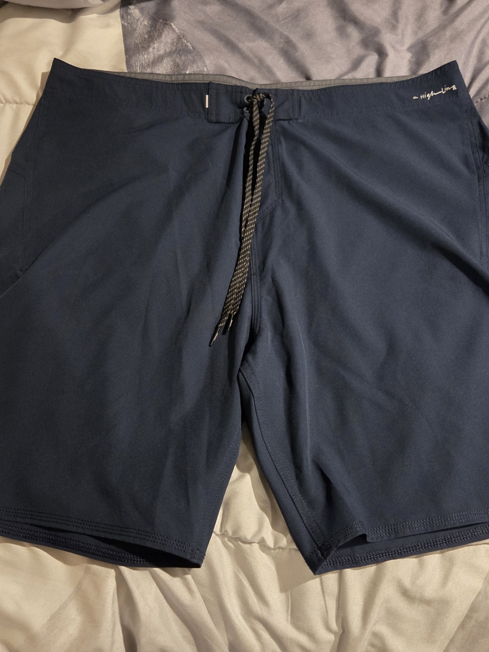 Quiksilver Navy Blue Boardshorts with Black Drawstring